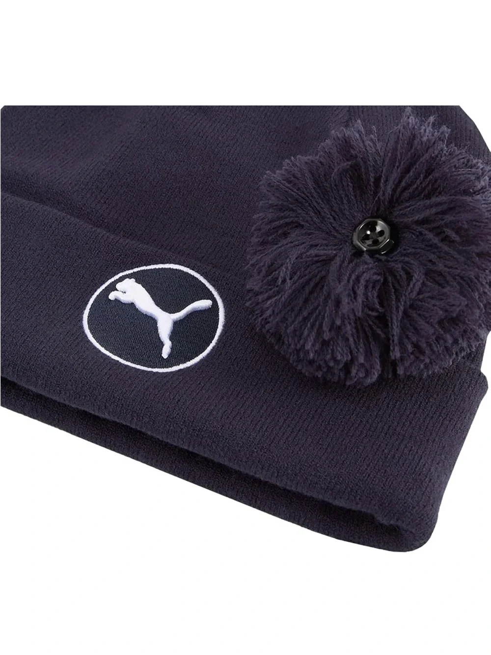 Puma Navy Pom-Pom Beanie with White Logo